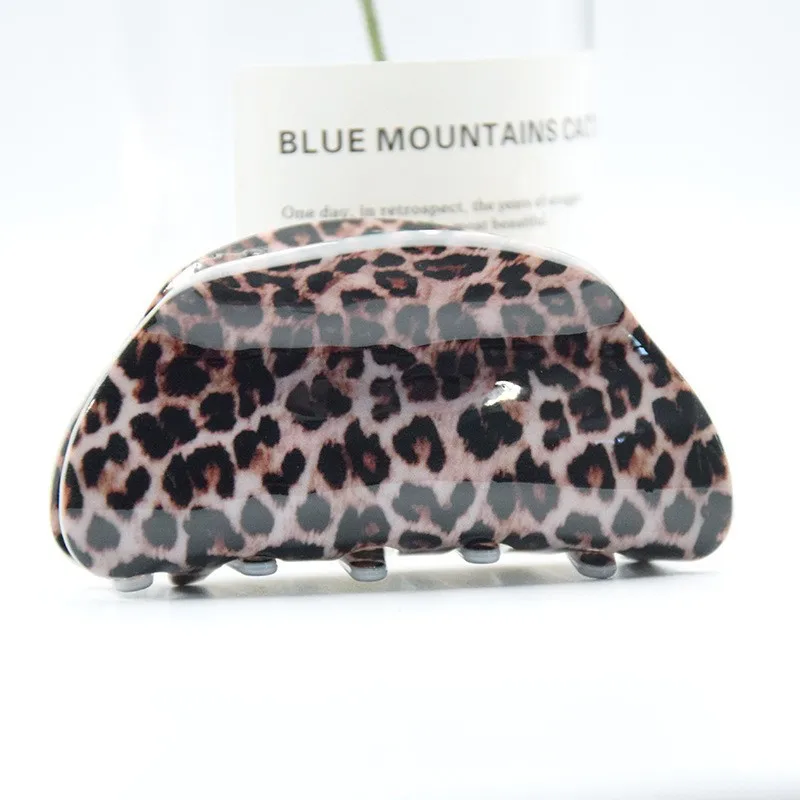 BYL New European and American Style Retro Leopard Print Hair Claw Acrylic Material Hair Clip Crab Clip Female Hair Accessories