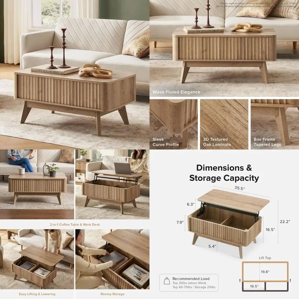 

Журнальный столик Brooklyn, журнальные столики с подъемным верхом для гостиной, середина века, современный центральный стол в фермерском доме с подъемной столешницей и приветью