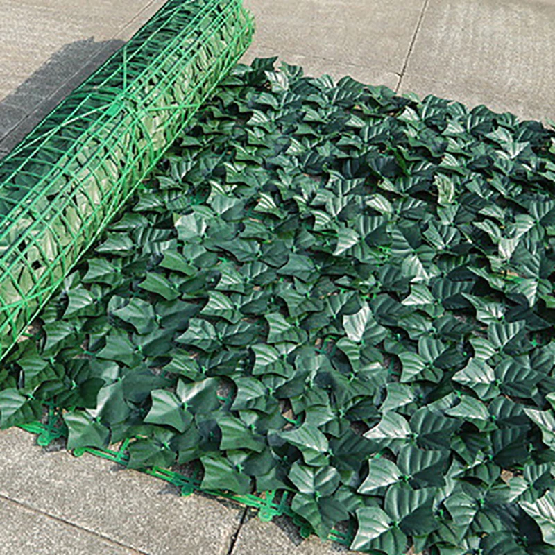 Paneles de valla de hoja verde con seto de hiedra Artificial, pantalla de valla de privacidad falsa para decoración de hogar, jardín al aire libre, balcón, 0,5x3m