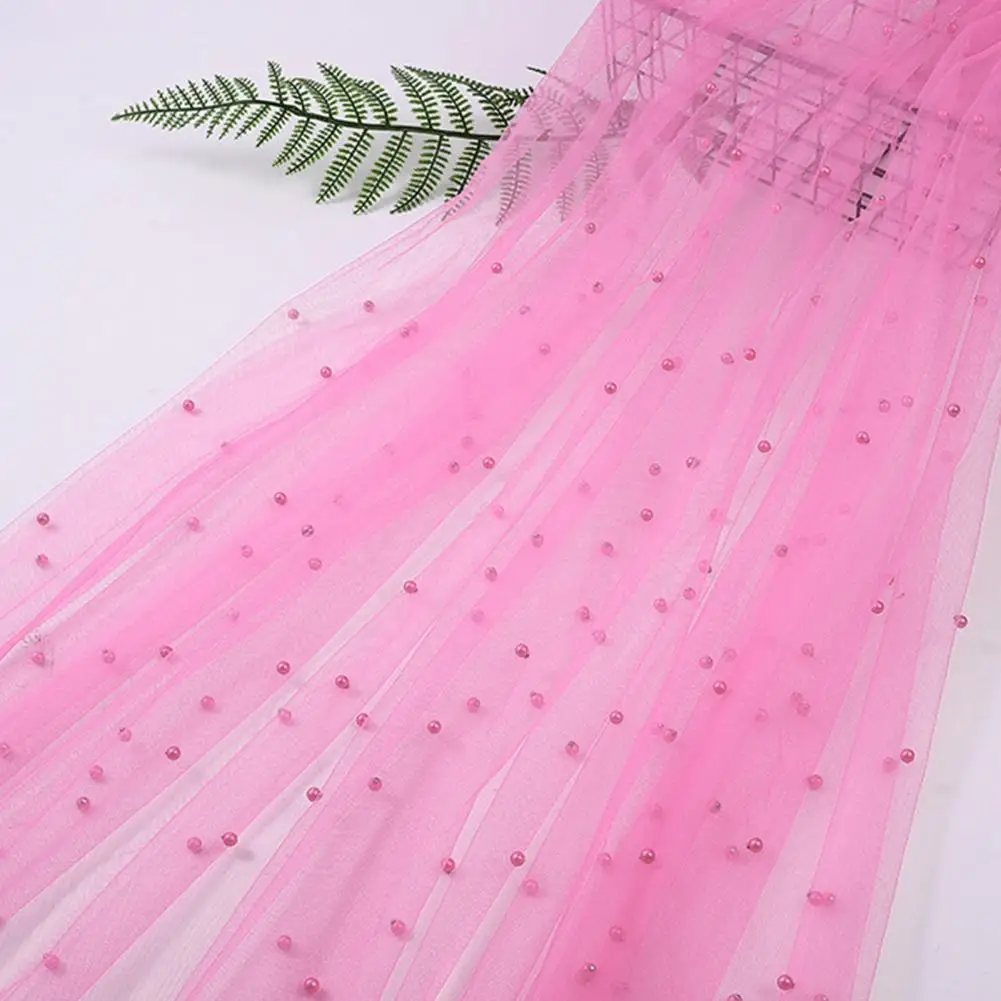Multi-season Table Runner Faux Pearl Table Runner Sheer Tulle Fabric Wedding Birthday Party Centerpiece Decor Baby Shower