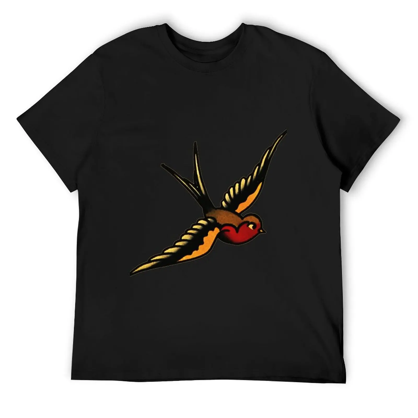

Swallow old schoool T-Shirt quick drying shirts graphic custom t shirt mens graphic t-shirts