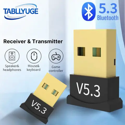 USB Bluetooth 5.3 Adapter for PC Laptop Computer Wireless Dongle Bluetooth Adapter Support Mouse Keyboard Windows 7/8.1/10/11