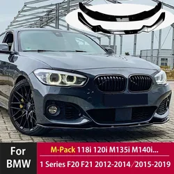 M-Sport Front Lip Bumper Blade for BMW 1 Series F20 F21 M-Pack 2012 2013 2014 2015 2016 2017 2018 2019 118i 120i M135i M140i