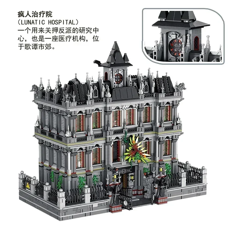 Juego de bloques de construcción modelo Lunatic Hospital para Niños, juguete de construcción con ladrillos serie 7537, Compatible con 613002, regalo de Navidad, 613001, piezas