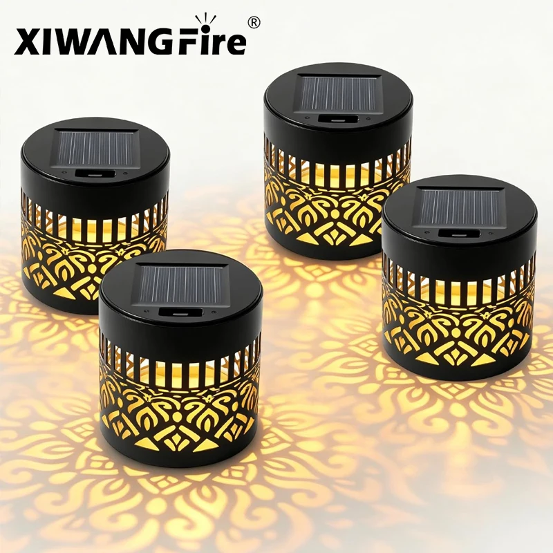 Solar Mandala Wall Lamp Outdoor LED Waterproof Fence Lamp for Garden Lawn Estate Porch Corridor Courtyard Decoration Wall Light