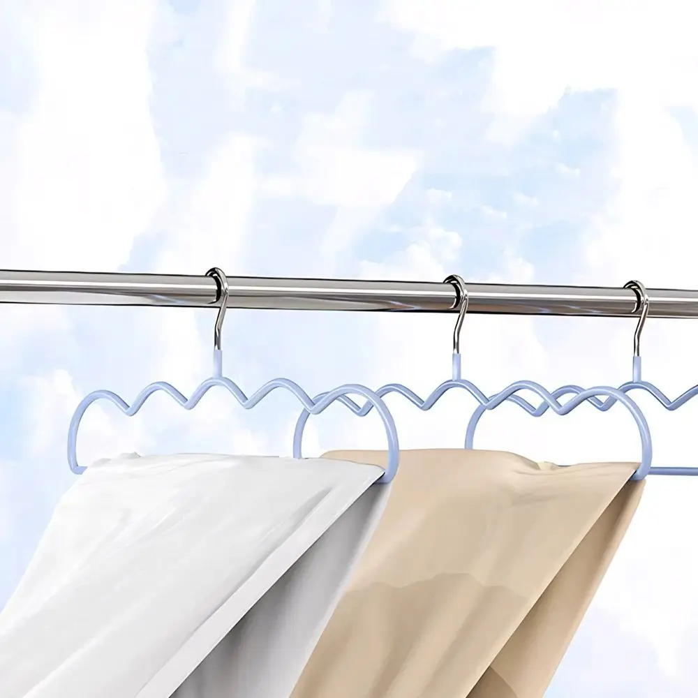 

5Pcs Metal Sheet Drying Racks Traceless Anti-slip Large Clothes Hanger Thickened Heavy Duty Bath Towel Hanger Living Room