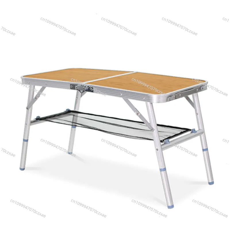 New Outdoor Camping Folding Table, Aluminum Alloy Portable Picnic Table, Barbecue Table with Adjustable Height