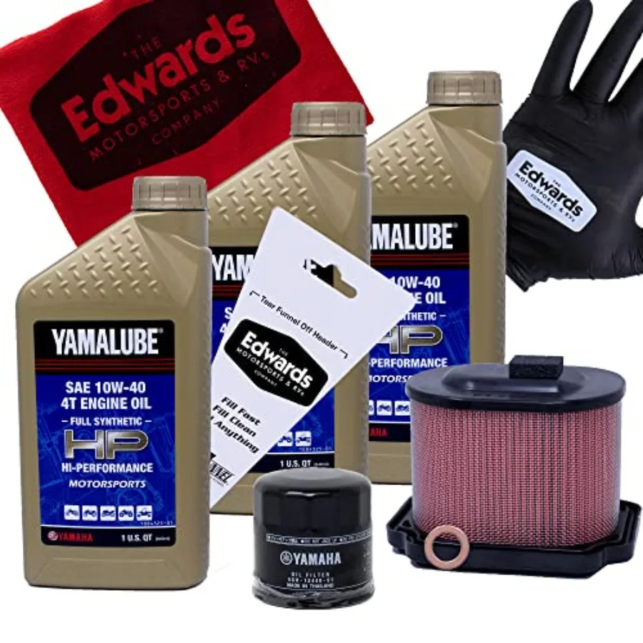 

Edwards Oil Change Kit for 2015-2022 Yamaha FZ-07 MT-07 Motorcycle with Air Filter Replacement Complete Maintenance Solution fo