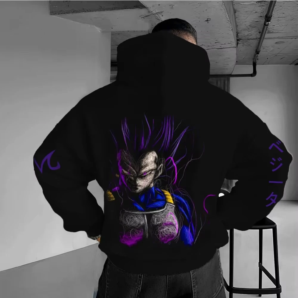 Der Dragon Ball Herren-Hoodie verwandelt sich in Vegeta Anime Herbst/Winter Herren- und Jungen-Langarmmode Eltern-Kind-Kleidung