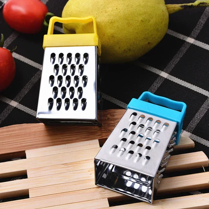 Multifunctional Stainless Steel Mini Four-Sided Grater Planer Peel Cutter Fruit Ginger Garlic Grater Cooking Kitchen Accessories