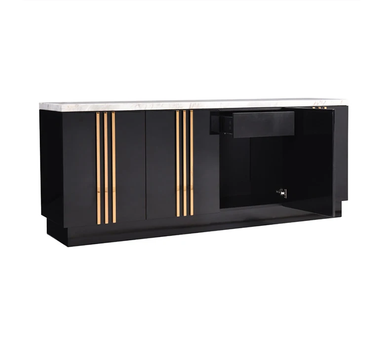 Cupboard Furniture Modern Design Side Cabinet Marble Top