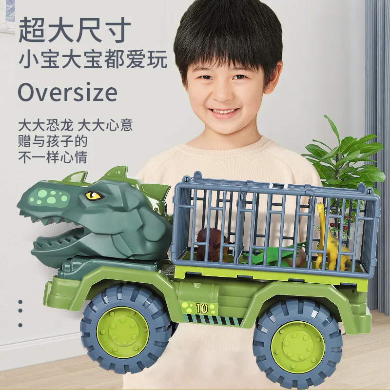 B435 الأطفال كبيرة بالقصور الذاتي لودر أطفال بالريموت كنترول المواد البلاستيكية ديناصور سلسلة مركبات النقل لعبة حفارة