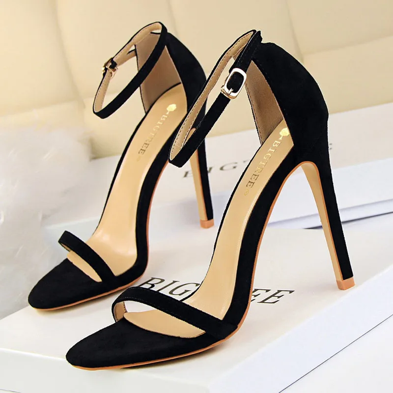 Brand Quality Shoes Women Sandals Silk Sexy High Heels 11CM Ladies Stiletto Wedding Party Office Summer Sandalias Mujer WSH4132