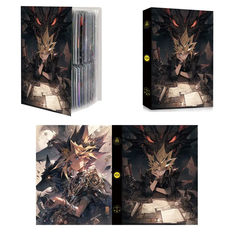 240PCS Yu Gi Oh Card Album Map Letter Folder Binder Notebook Game Collection Gift Toy White Dragon Dark Archmage  Muto Games