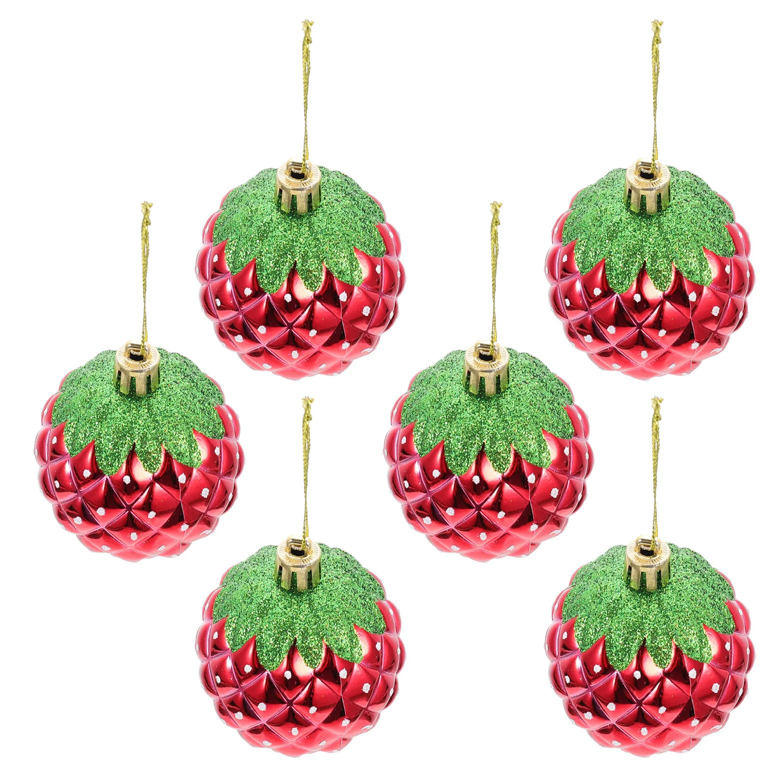

6Pcs Party Hanging Decor Strawberry Shape Pendant for Birthday Holiday Room Ceiling Party Decorative Props Supply