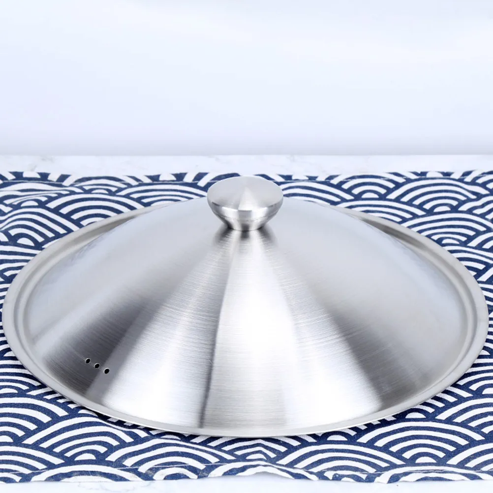 Stainless Steel Pot Lid Universal Replacement for Pans Pots Skillets Frying Woks Steaming Boiling with Comfort Grip Knob High