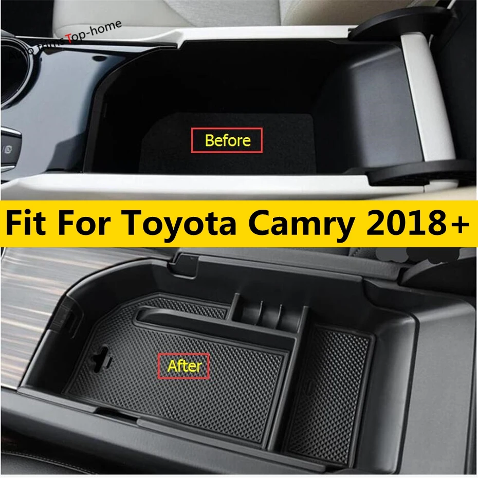 

Interior Central Storage Pallet Armrest Container Multi-grid Box Cover For Toyota Camry 2018 - 2023 Left-hand Drive Accessories