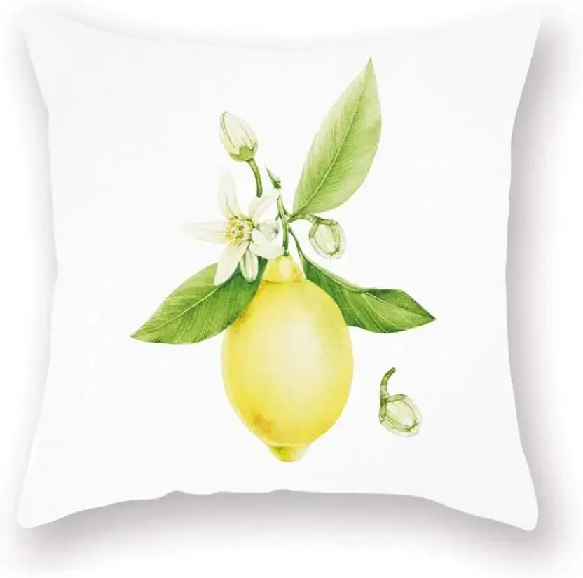 Yellow Lemon Decorative Pillowcase Super Soft Cushion Cover Gift Indoor and Outdoor Home Decoration Pillowcase45x45 pillow case