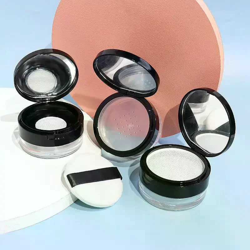 Scatola portatile vuota per soffio a cuscino d'aria con specchio per soffio di polvere Contenitore per trucco in rete elastica grande o piccola per polvere sciolta