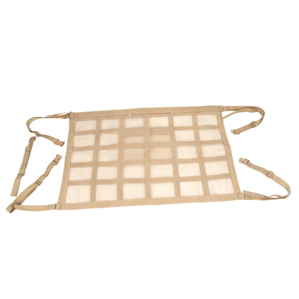 Car Ceiling Cargo Net with 2 Pockets Car Overhead Storage Mesh Organizer Double Layer Roof Mesh Camping Gear Haves Cargo Net