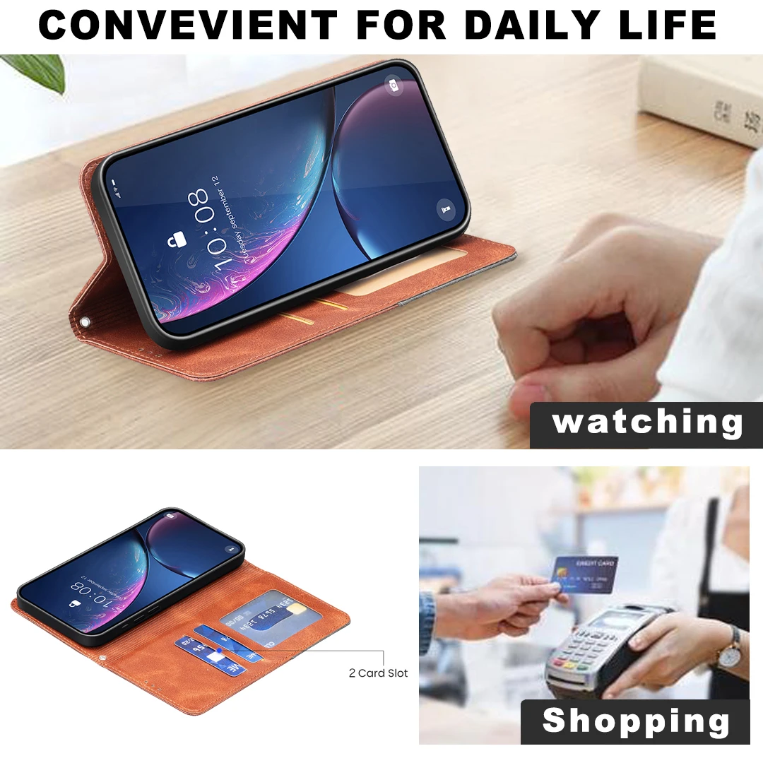 Leather Case For Xiaomi Redmi Note 7 8 9 10 11 12 13 14 15 Pro Plus 5G 4G 8T 12S 11S 10S Magnet Card Flip Book Case Cover Funda
