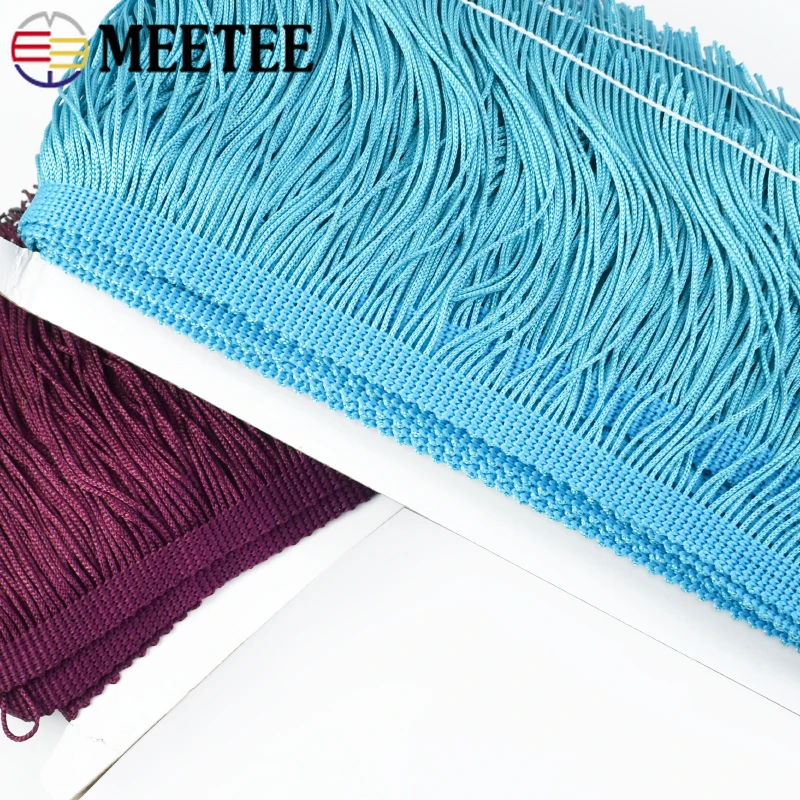 

5/10M 20cm Polyester Tassel Fringe for Clothes Curtain Latin Dress Trim Lace Ribbon Bag Garment Trimming DIY Sewing Accessories