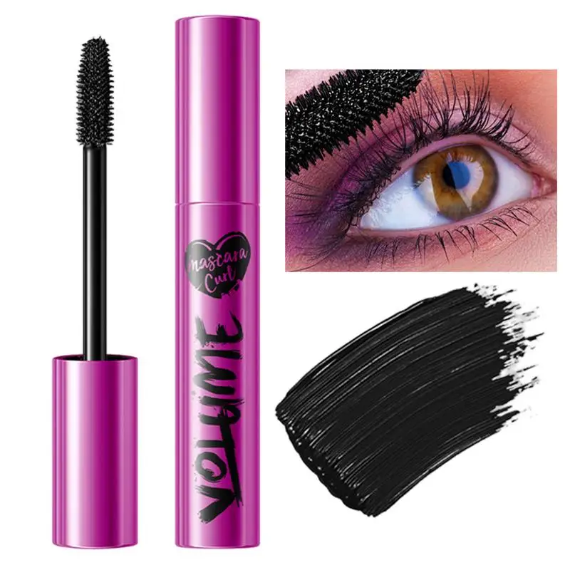 Mascara  Waterproof Lengthens Eyelashes Extension Black Non-smudge Lengthening Volume 5D Silk Fiber Mascara  Cosmetics