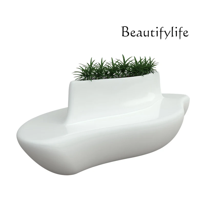 

Fiberglass Lounge Chair Shopping Mall Personalized Creative Landscape Flowerpot Seat Hotel Public Area Rest Stool