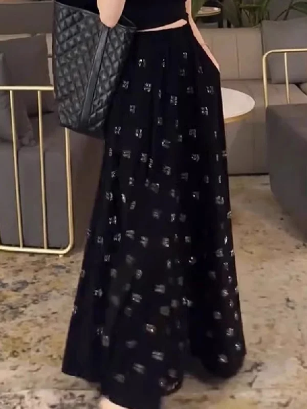 

Юбка макси с высокой талией и цветочным принтом, повседневная, универсальная, для офиса, модный дизайн, новинка Весна 2026