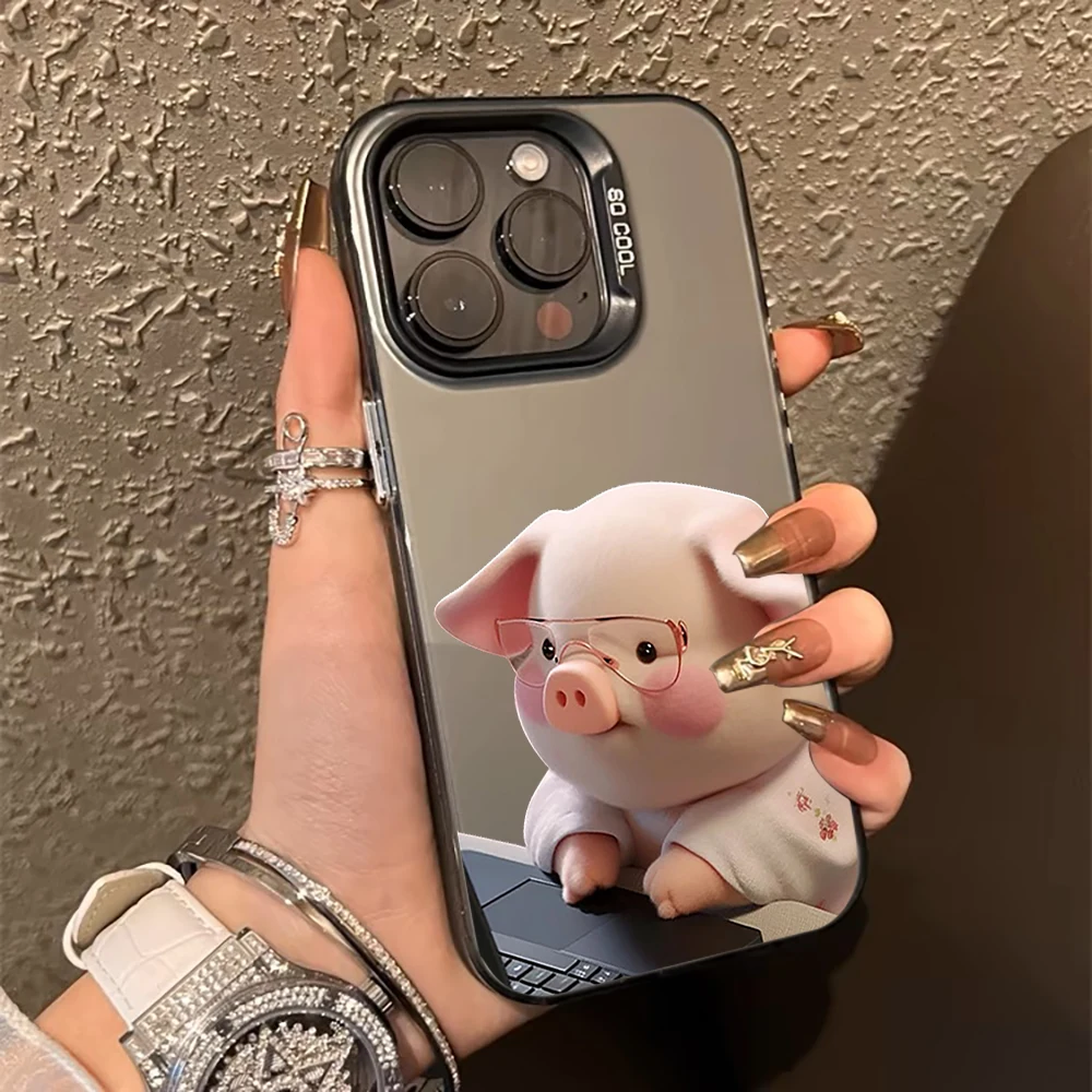 Милый рабочий жесткий чехол для телефона с изображением свиньи для iPhone 16 15 14 13 12 11 Pro Max X XS XR 7 8 Plus 16E SE 16Pro Hard IMD Laser Cover Милый рабочий жесткий чехол для телефона с изображением свиньи для iPhone 16 15 14 13 12 11 Pro Max X XS XR 7 8 Plus 16E SE 16Pro Hard IMD Laser Cover