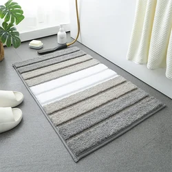 Bathroom carpet super absorbent washable floor anti-skid  mat Superfine fiber thick plush rubber floor mat plush shower blanket.