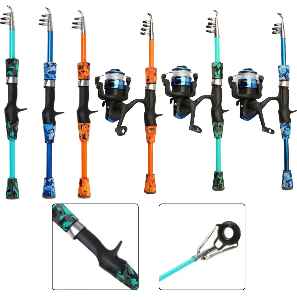 الصيد يتقلص القطب مع/لا المغازل بكرة 1.3/1.5/1.8 متر خفيفة الوزن قضيب تليسكوبي الصيد رود استبدال الملحقات #2