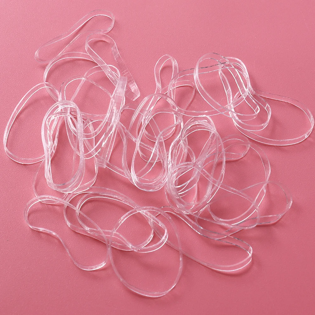 Elastici monouso da 350 pezzi Elastici per capelli per acconciatura per bambini (bianchi) Elastici per capelli Elastici in gomma elastica