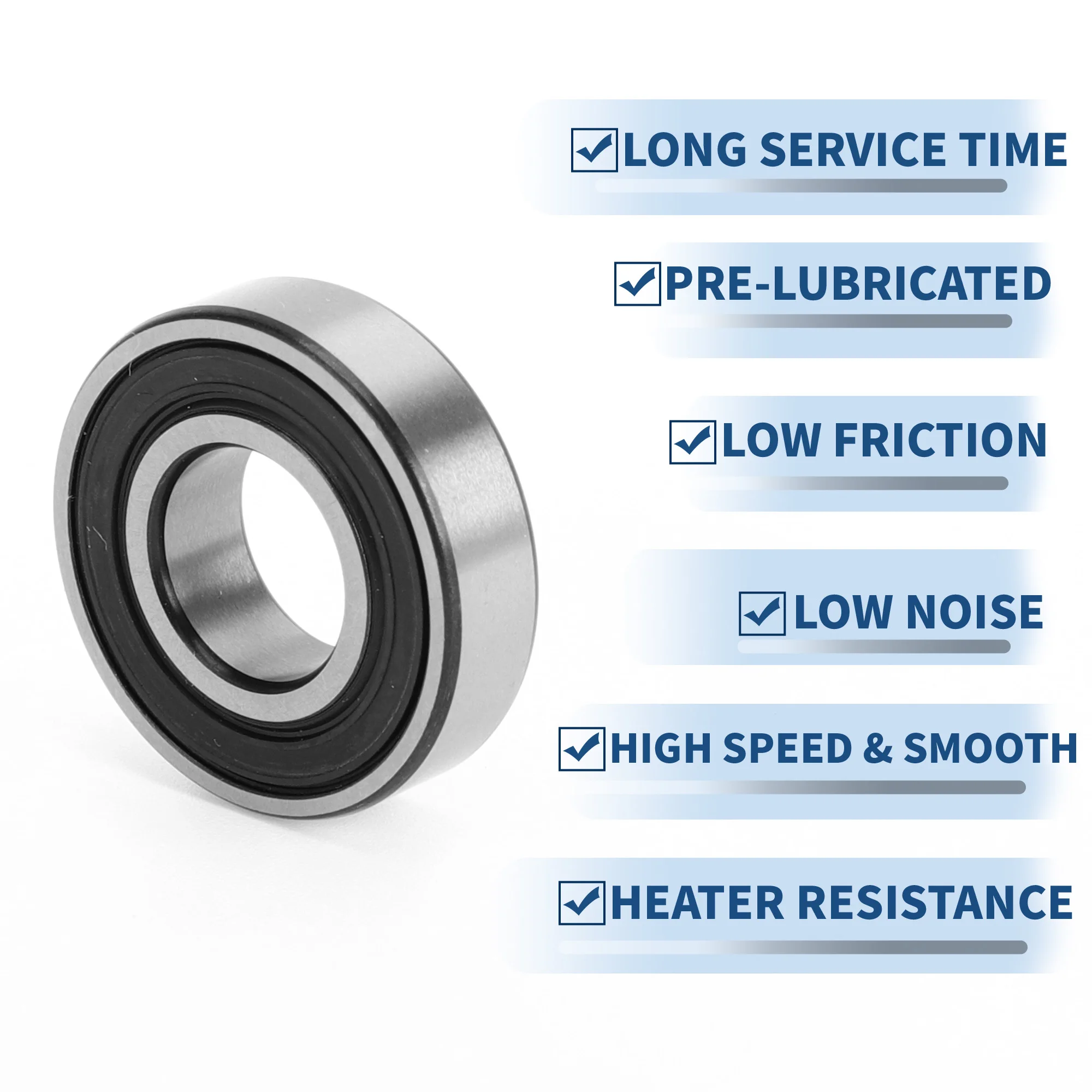 Motoforti 6900VV Deep Groove Ball Bearings P6 10x22x6mm Lubricated Bearings Double Rubber Seal Scooter Skateboard Wheel image 5