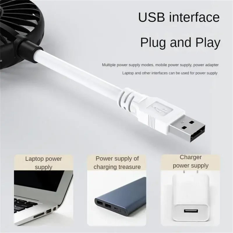 New Small Fan Rechargeable Portable USB Mini Fan Silent Office Table Small  Cooler Summer Portable Cooling Fan USB Rechargeable