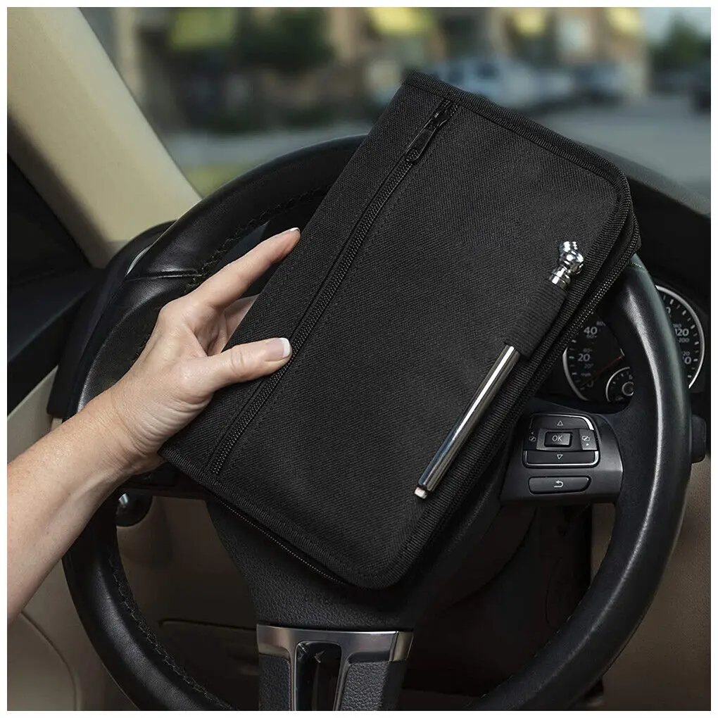 Car Glove Box Storage Organizer Document Storage Universal 1 Pc 24*18*2cm Black Folder Manual Multi Pockets Paper