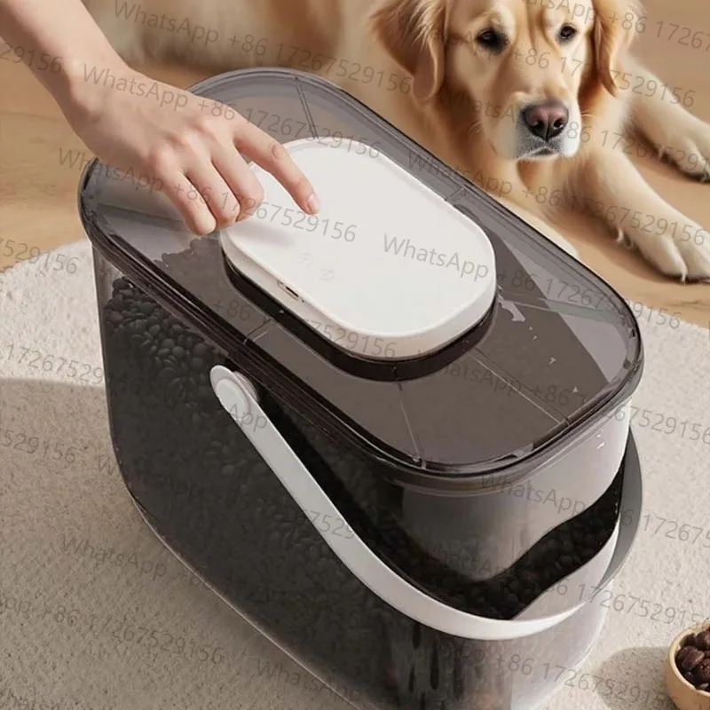 10L Intelligent Vacuum Pet Food Storage Bucket With Large Capacity Rechargeable Fresh-Keeping Sealed Container for Cat and Dog