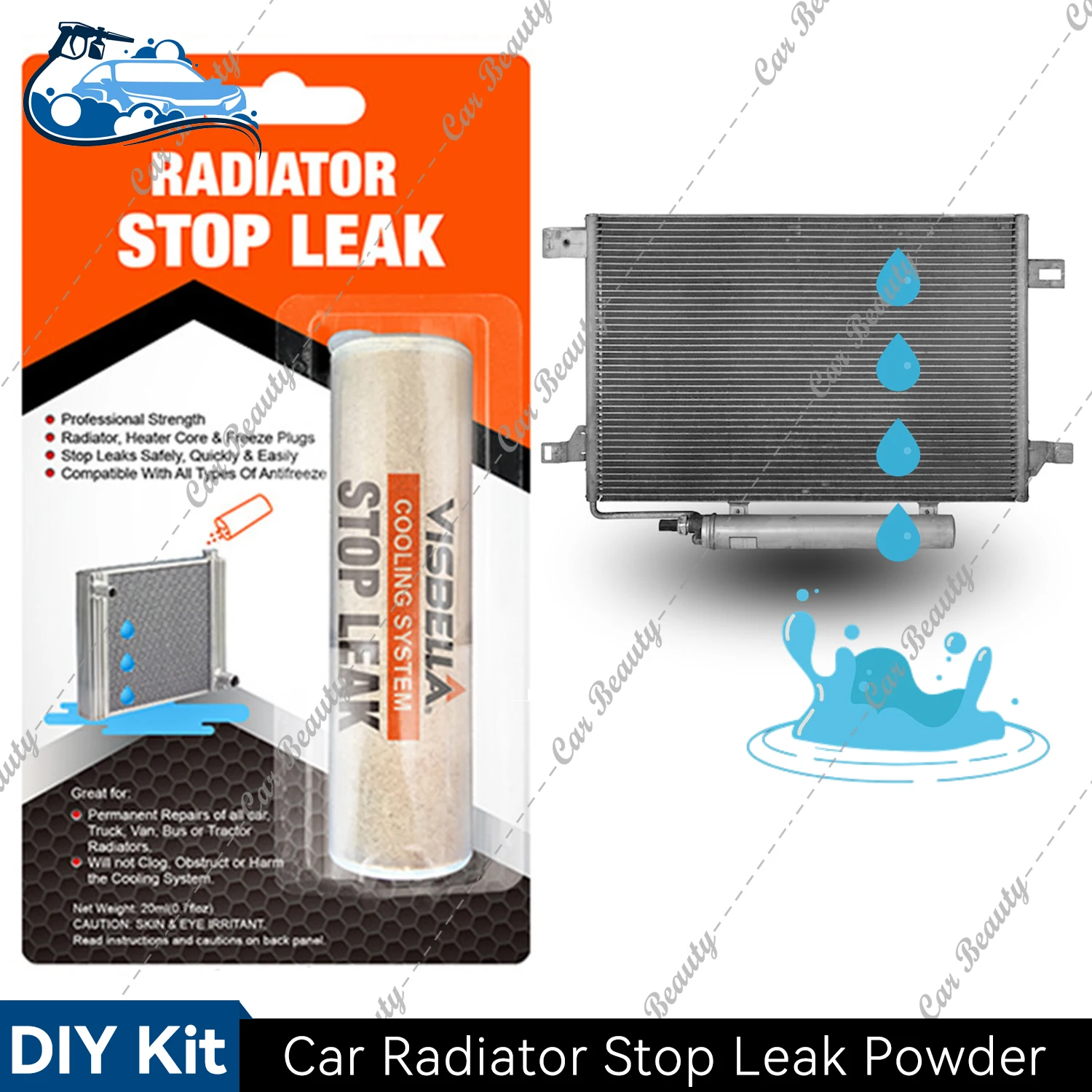 Radiator Stop Leak Sealer Powder For Conditioner Repair Kit Car Heater Core Freeze Plugs Cooling System & Radiator Repair