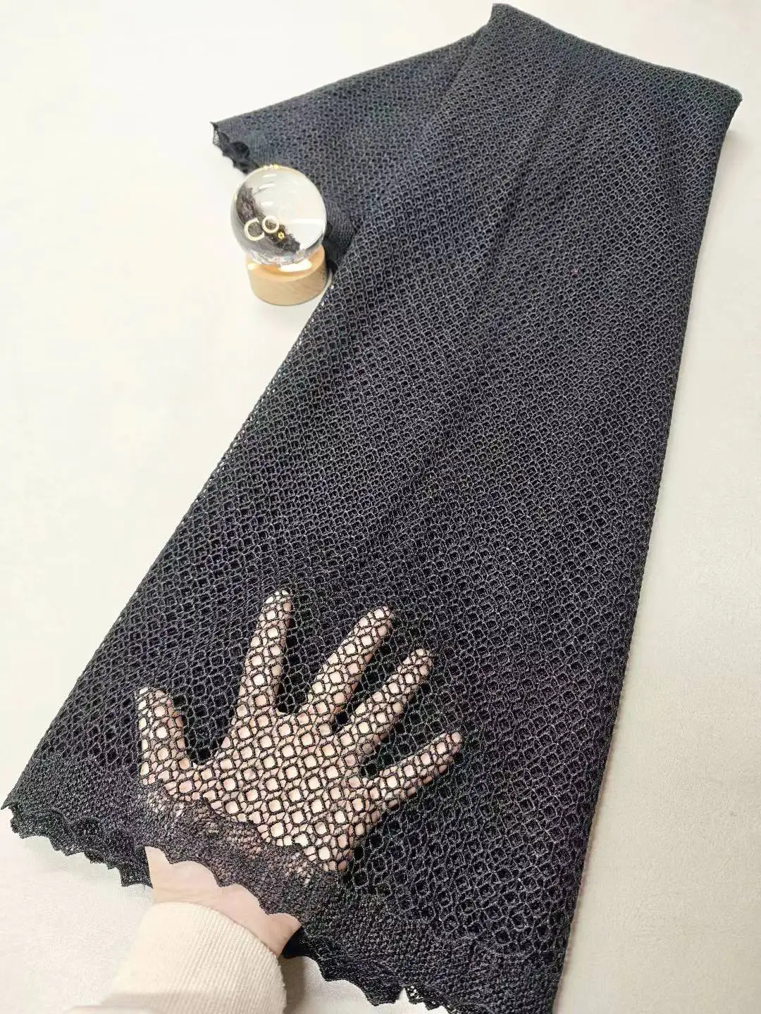 أفريقيا النيجيري الترتر لفستان الزفاف الشيفون 2025 تول أقمشة الدانتيل عالية الجودة حفلة جبر الخياطة القطن 5 ياردة XL134