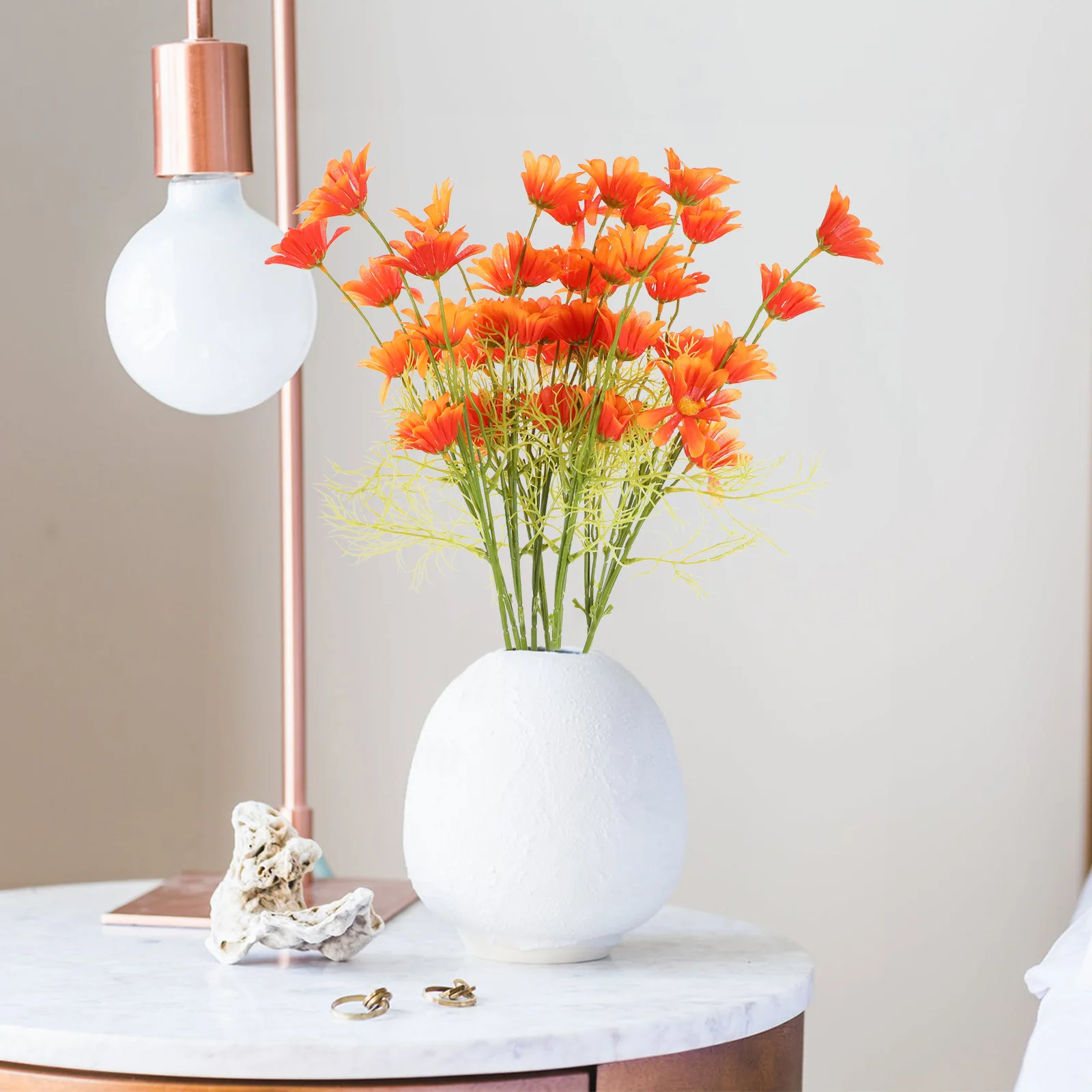 

10Pcs Artificial Daisy Bouquet Realistic Vivid Chrysanthemum Decorative Home Party Photographing Living Room Bouquet Decor