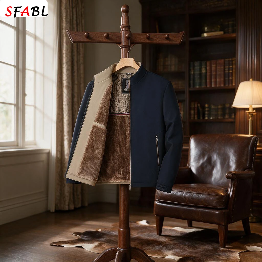 Modische Dicke Warme Herren-Winterjacke Winddichte Herbst-Herren-Wintermäntel Luxuriöse Oberbekleidung Herren-Winterjacken für Business – Detail 9