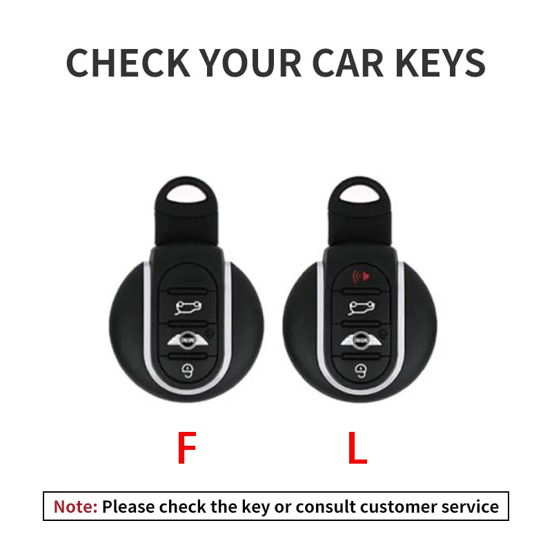 Leather Car Remote Fob Key Case Cover Holder Shell for BMW MINI COOPER S ONE JCW F54 F55 F56 F57 F60 CLUBMAN COUNTRYMAN Keychain view 2