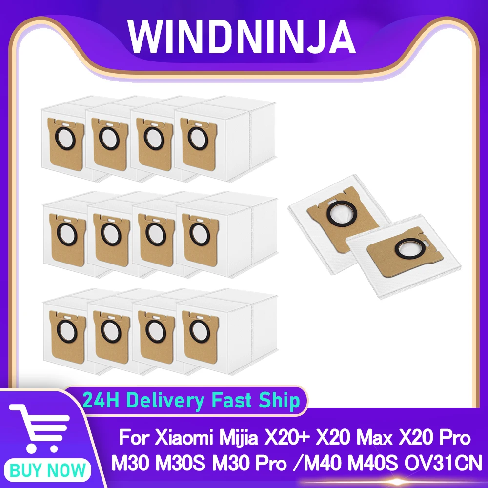 Dust Bag For Xiaomi Mijia X20+ X20 Max X20 Pro /M30 M30S M30 Pro /M40 M40S OV31CN /X10 X10+ /B116 C102CN Robot Vacuum Trash Bag