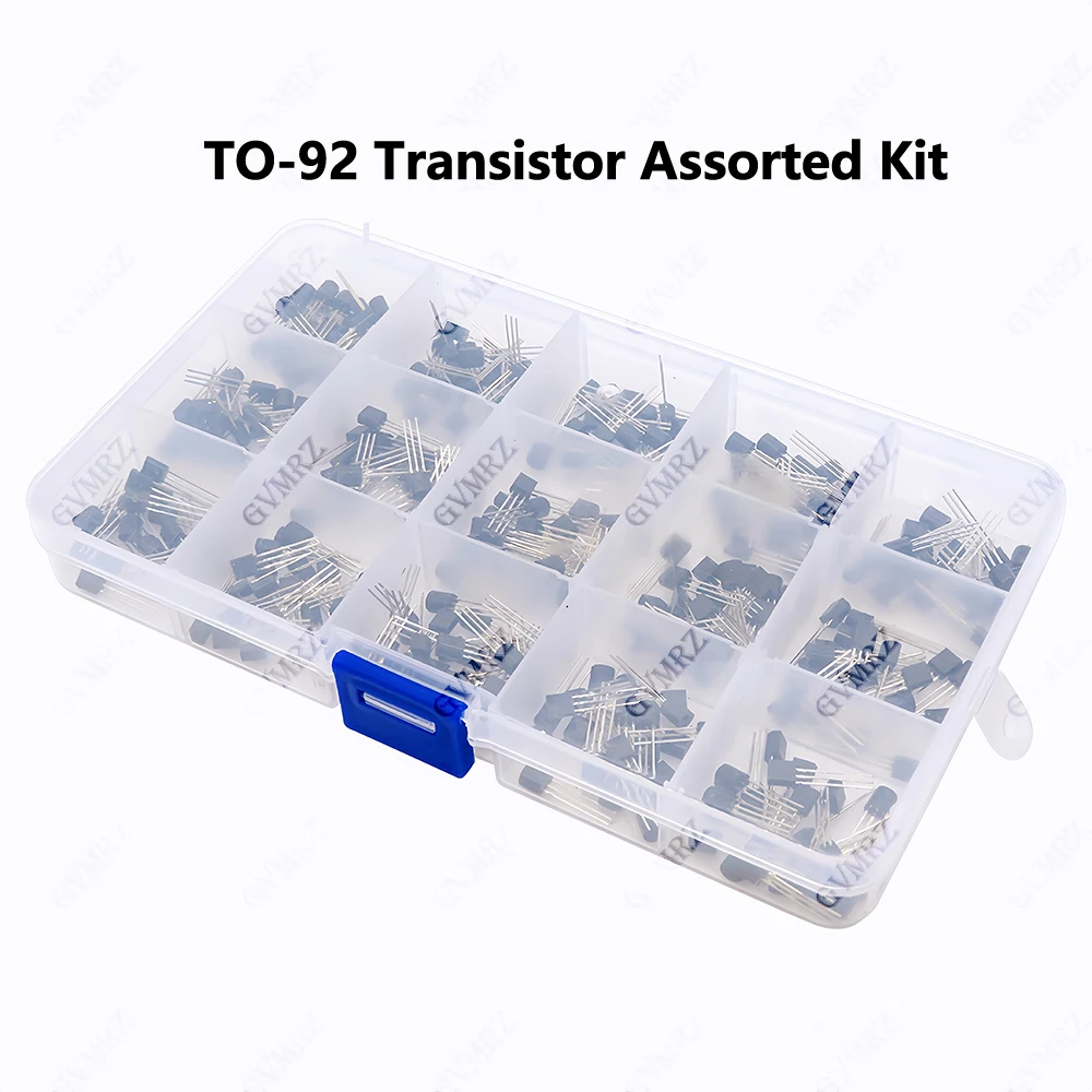 300PCS 15Values TO-92 Transistor Assorted Kit (2N2222/2N3904 etc.) for Arduino DIY Electronic Project S8050