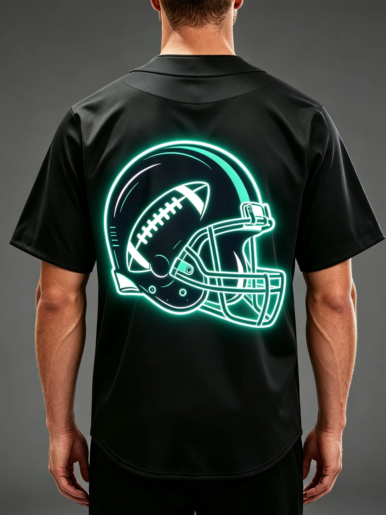 Men's Vintage Short-Sleeve Baseball Jersey Button-Down T-Shirt 'Play for the Game' Graphic Print Sports Uniform Shirt
