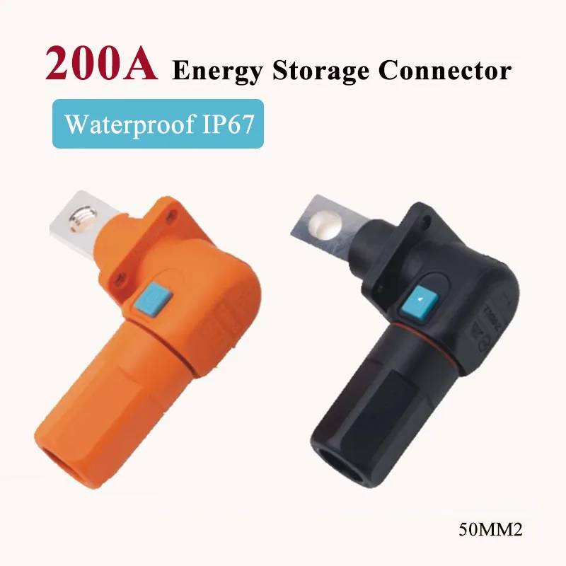

200A Through Wall Copper Terminal Energy Storage Connector Single Core High-Current Waterproof 50mm² Lithium Battery Connectors