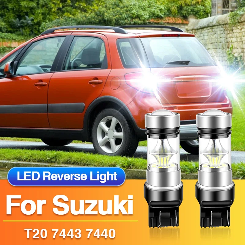 

2PCS T20 7443 LED Reverse Lights W21/5W 7440 Backup Lamps W21W for Suzuki Jimny SN A6G/SX4/Vitara 2015-2018, Car Accessories 12V