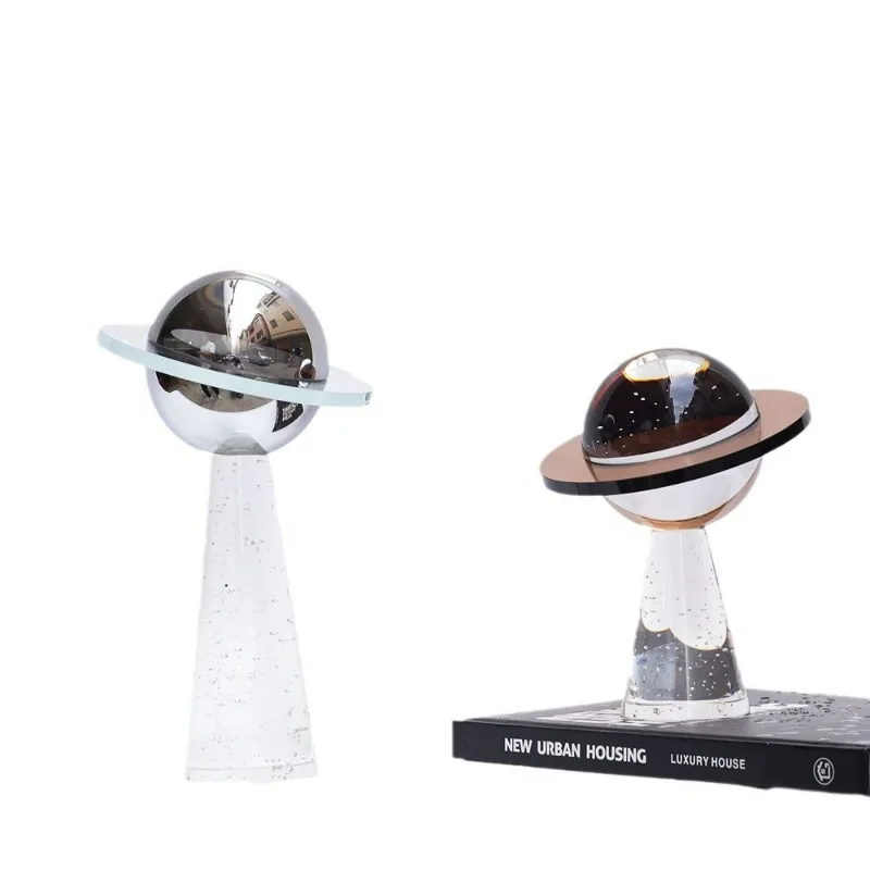 Modern simple European crystal glass planet ornament book town creative decoration model room soft decoration jewelry