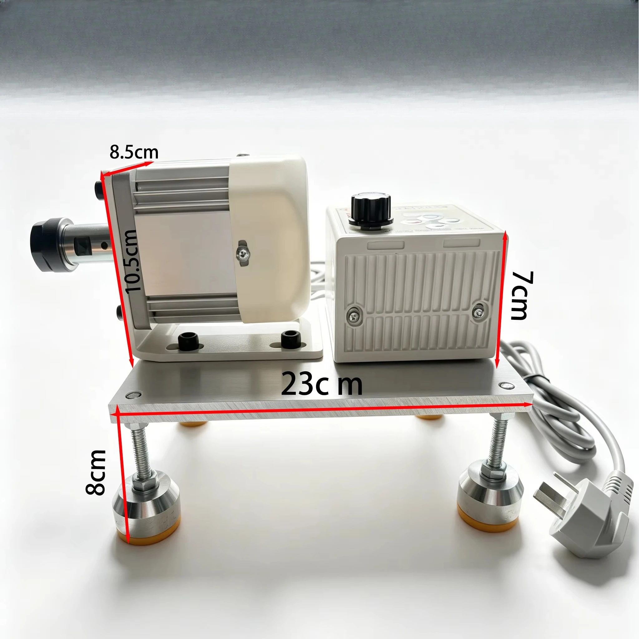 750W ER14 chuck spindle shaft, wear-resistant solid steel ER14 tool clamping shaft, suitable for servo motor spindle accessories