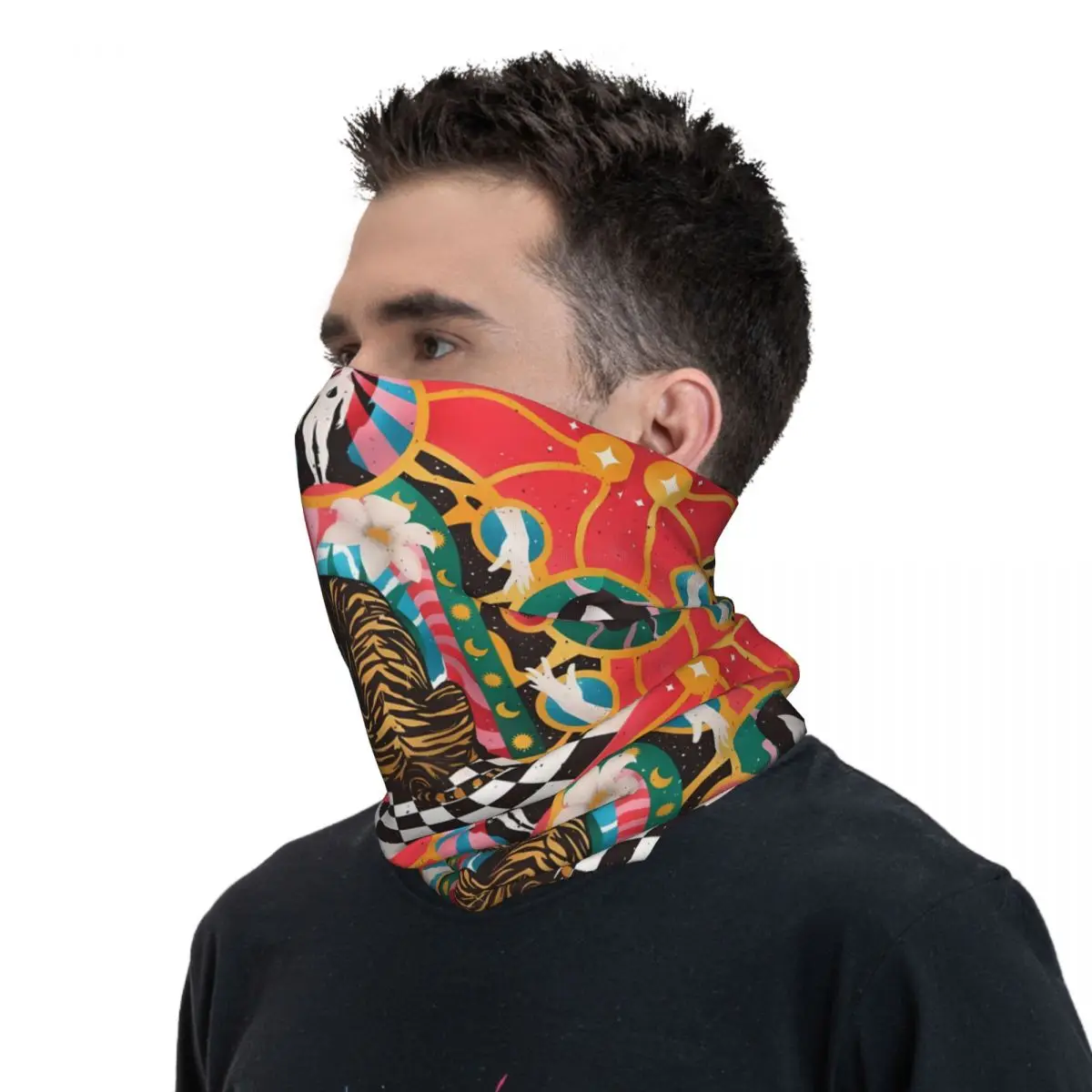 Tiger Scarf Neckerchief Neck Face Mask Polyester